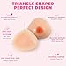 IVITA DD Cup Triangle Silicone Breast Forms Fake Boobs Fake Breast for Mastectomy Prosthesis Bra Enhancer Inserts - Nude