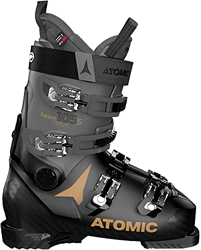 Atomic HAWX Prime 105 S Ski Boots Womens Sz 8/8.5 (25/25.5) Black/Anthracite/Gold