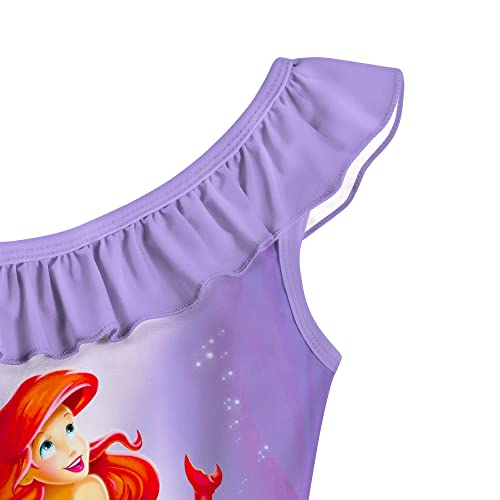 Girls Princess Swimsuit One Piece Ruffle Bathing Suit Cute Cartoon Swimwear for 3-7 Years3