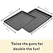 Wilton Silver 2- Piece Non-Stick Baking Sheet Set, Stainless Steel Bakeware for Baking and Roasting, Made without PFAS