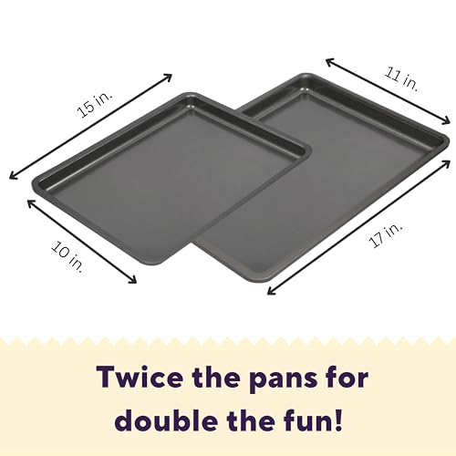 Wilton Silver 2- Piece Non-Stick Baking Sheet Set, Cold-Rolled Steel Bakeware for Baking and Roasting, Made without PFAS by Wilton - Image 2
