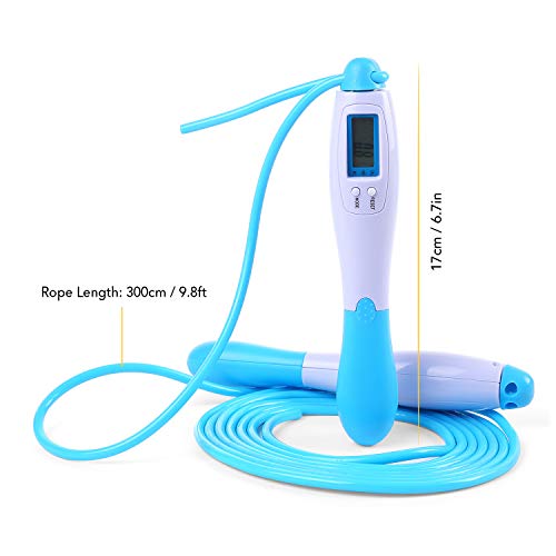 DECDEAL Corda de pular Corda de pular velocidade corda ajustável e corda de pular digital Contador d