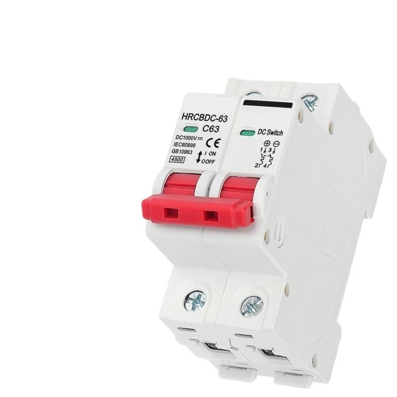 Automatyczny wyłącznik solarny 2P DC 1000 V 6A-125A Przełącznik ochrony przed przeciążeniem do instalacji fotowoltaicznej(16A)