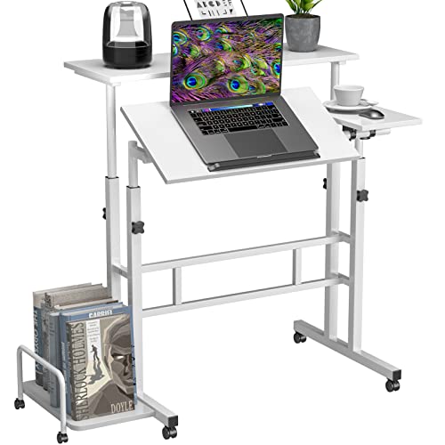 PIPIPOXER 80x40c Laptoptisch Höhenverstellbarer Schreibtisch It