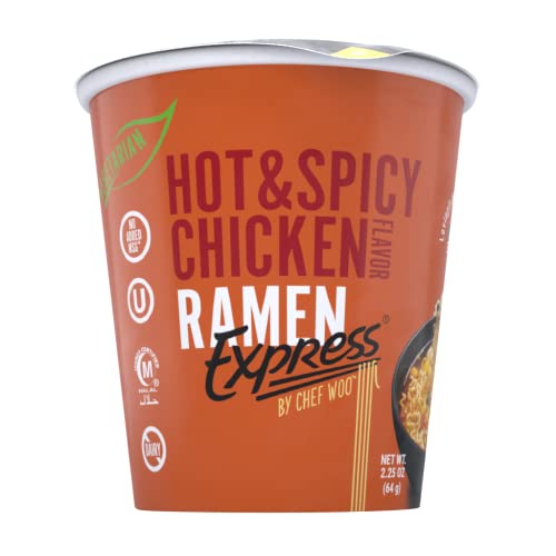 RAMEN EXPRESS Hot & Spicy Chicken Flavor Ramen Cup Noodle