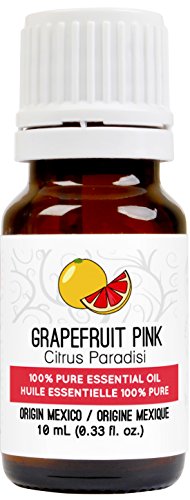 Grapefruit Essential Oil (Pink) 10 ml (0.33 fl. Oz.) - GCMS Tested, 100% Pure and Undiluted
