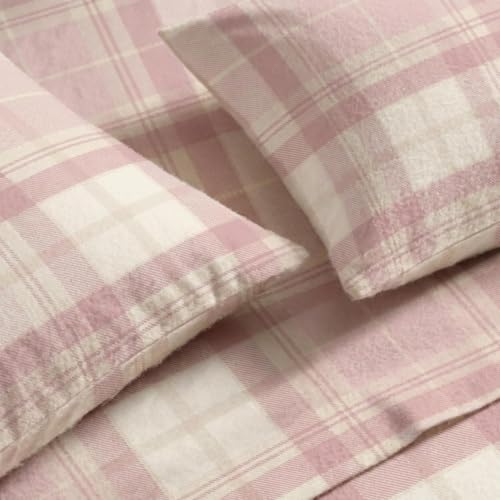 Image of Laura Ashley - Queen Cotton Flannel Sheet Set with Pillowcases