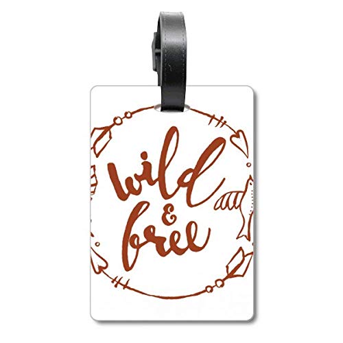 Étiquette bagage Wild Be Free Love Be Free pour valise de voyage