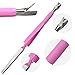 AAProTools Acrylic Nail Pincher Tool Multi Function Cuticle Pusher Tweezer Magic Wand Pink