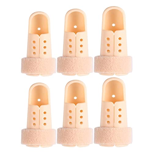 6 Pieces Finger Splint Mallet Finger Support Finger Splint Brace Plastic Protector For Adjustable Finger Immobilizer For Basketball Finger Joint Protection,3 Large Sizes, Two Of Each Size #TOP16