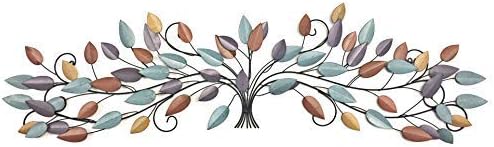 Bellaa 21987 Tree of Life Metal Wall Art Scroll Leaf Wall Decor 52 Inch