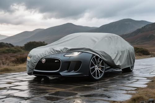 Image of Kayme Heavy Duty Car Cover Custom Fit Jaguar F-Type, Waterproof All Weather for Automobiles, Full Exterior Covers Rain Sun UV Protection.