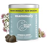 mammaly Beruhigungsmittel für Hunde Relax Time - 120 Leckerlis mit Baldrian & Zitronenmelisse (Entspannungs- & Anti-Stress-Mittel) leckere Snacks Seelenruhe & Entspannung Hund bei Angst/Stress