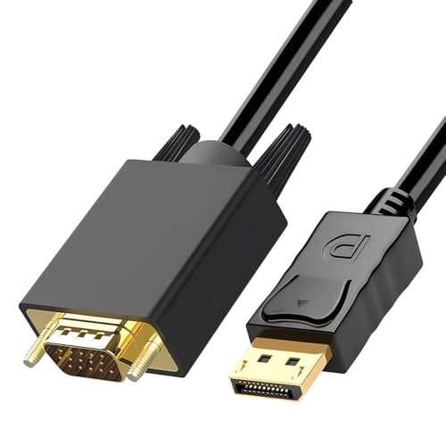 Tuwonwa DisplayPort auf DVI Kabel 1,8M 1080P@60HZ, DP auf DVI-D Adapter f&uuml;r PC, Monitor & Beamer, kompatibel mit VGA auf DisplayPort Konverter, hochwertiges DVI Kabel f&uuml;r stabile Bild&uuml;bertragung