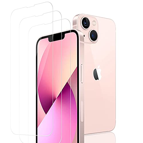 [3 Pièces] 3D Couverture Complète Protection écran, Compatible avec iPhone 13/13 Pro (6.1"), Vitre HD Anti-Empreintes digitales, Ultra Résistant Dureté 9H Glass Protection, pour iPhone 13/13 Pro Cover