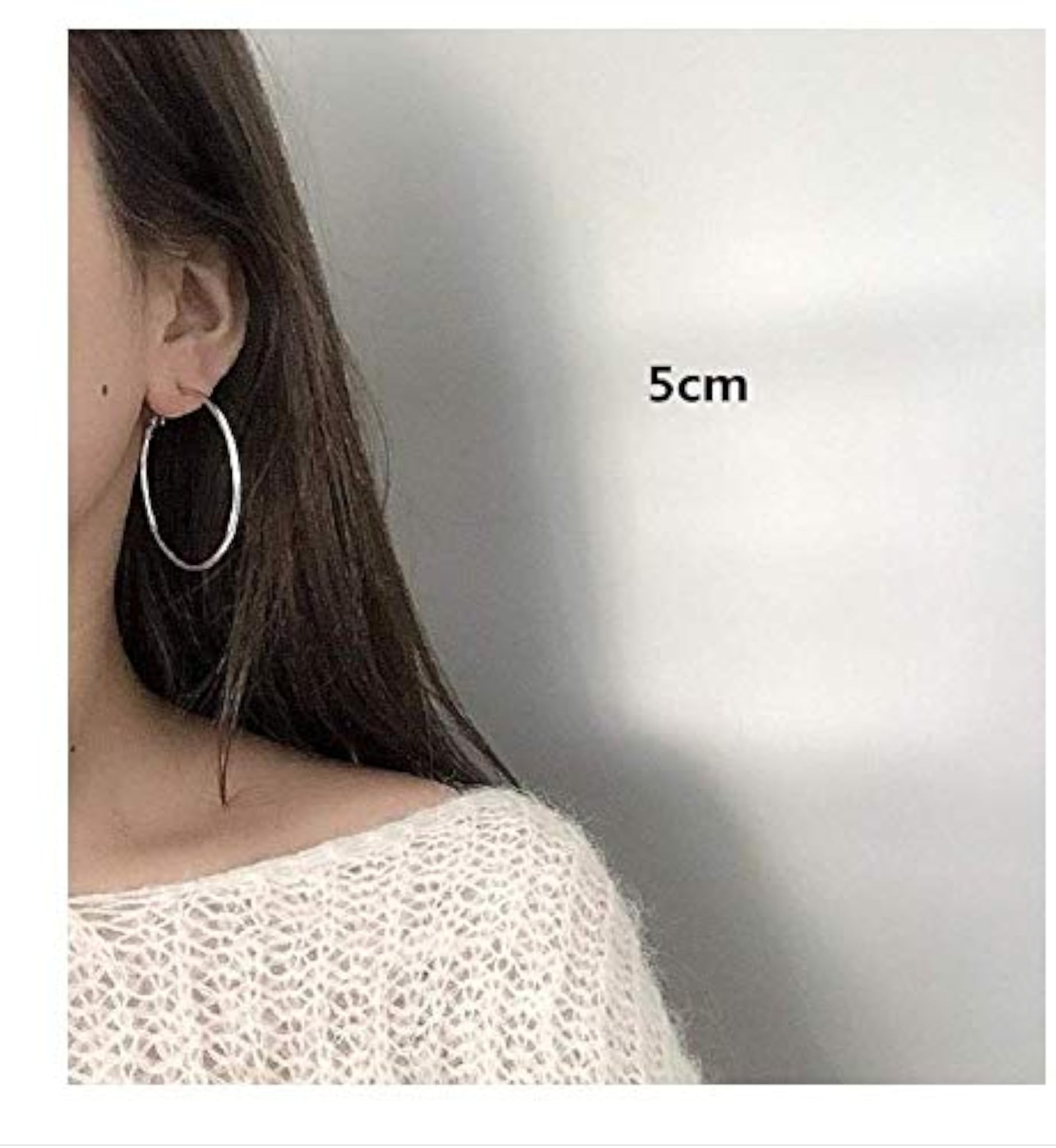 Women's Clip On Big Extra Large Fake Round Hoop Earrings