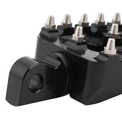 Wide Foot Pegs Motorcycle MX Rotating Custom Chopper Bobber Style Rear Footrests for Harley Dyna Sportster 883 Fatboy (Black)