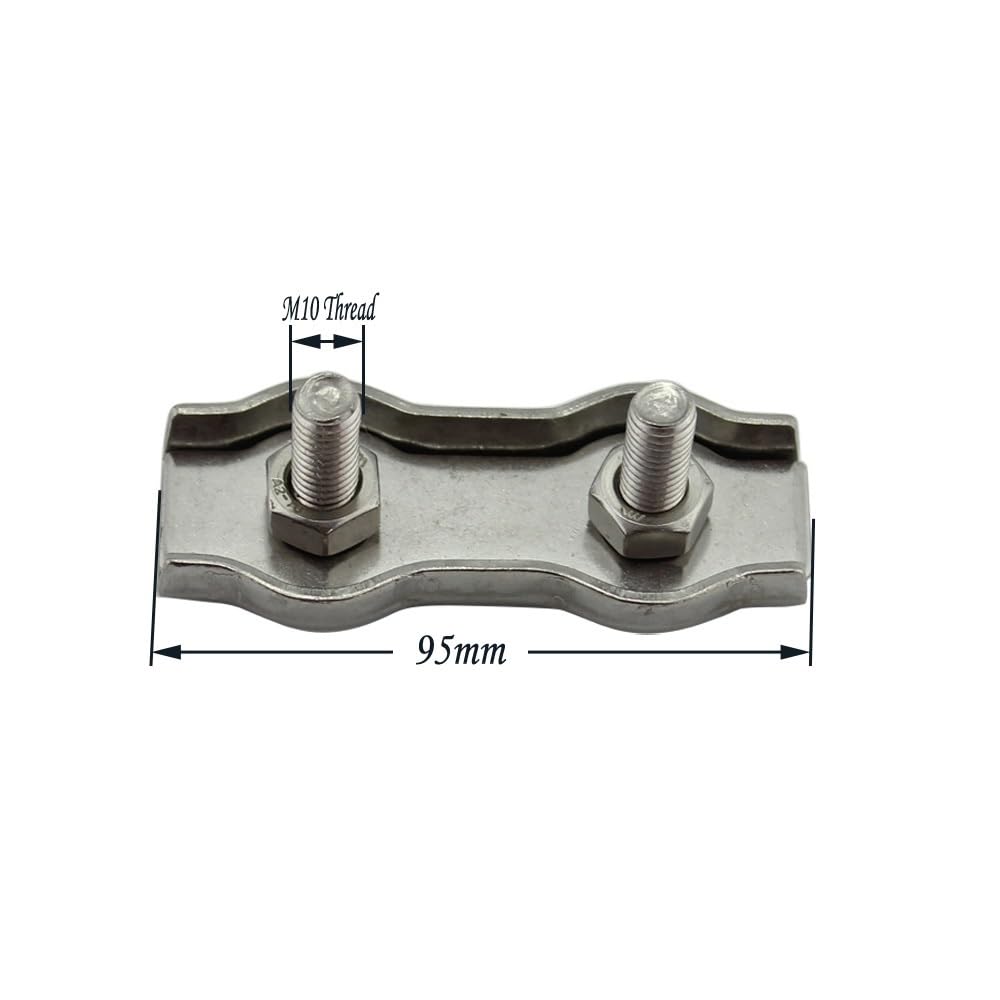 Cavo Acciaio 6mm 50 Ditali Per Fune Metallica In Acciaio Inossidabile - Diametro M2 (2 Mm), Per Costruzione Navale, Vela E Applicazioni Industriali Ditali Per Vele