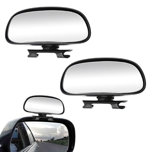 2 Stück Toter-Winkel-Spiegel für Autos 360 Grad Außenspiegel HD Einstellbar Konvex Universal Trainer Rückspiegel Toter-Winkel-Spiegel für Alle Arten Von Fahrzeugen