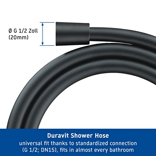 Duravit Universal Shower Hose, Shower Hose 1,80 m with Anti-Twist Protection, Kink Protection, Black Matt - Image 3