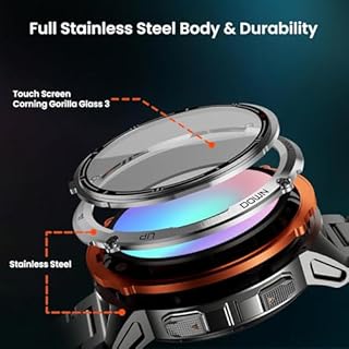 KOSPET TANK T3 Ultra 2 Smart Watch for Men, GPS, Metal Strap, Rugged Stainless Steel Case, 1.43” AMOLED, 5ATM Waterproof, Sleep Tracking Heart Rate Monitor, 170+ Sports Modes, Android iOS Compatible