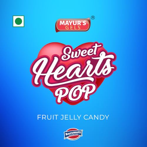 Image of MAYURSGELS Sweet Hearts Pop Jelly Lollipop Combo (30 Pcs And 100 pcs) | Mixed Fruit flavours | For everyday enjoyment,1.1 Kg