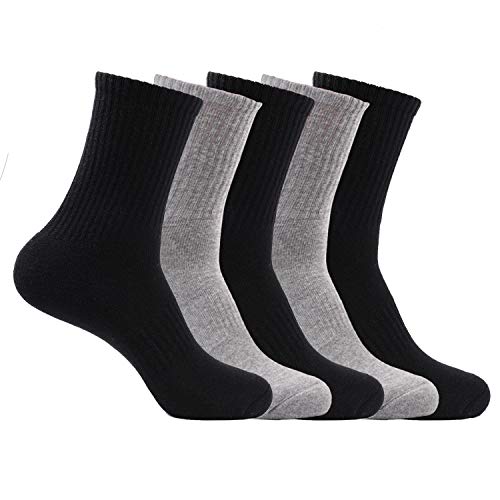 靴下 秋冬 厚手 綿 メンズ ハイソックス パイル地 暖かい 防寒 消臭 抗菌 蒸れない ビジネス/アウトドア 24-28cm 5足セット