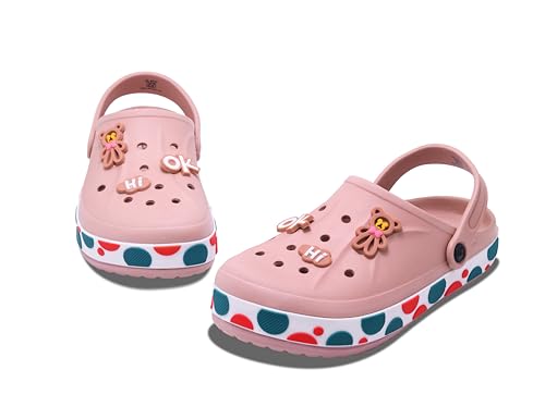 Image of HAUX Women's Classic Charms Clogs /Sandals with Back Strap for Adult | Comfortable & Light Weight | Stylish & Anti-Skid | Everyday Use Clogs for Girls & Ladies