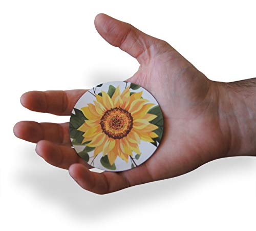 Imán de refrigerador girasol Novel Merk de vinilo 3 pulg miniatura 2