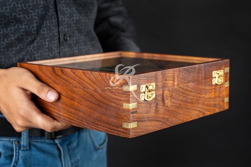 Image of Royal Craft Expertise Watch Box For Men, Wooden watch boxes, Watch case box for men,9 big slots, Watch storage Box, Organiser Display Case,Christmas, Valentine;s Day, (Cocoa brown)