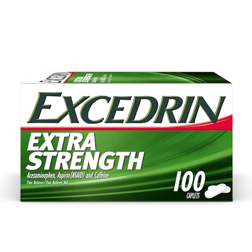 Excedrin Extra Strength Pain Relief Caplets Headache Relief 100 Count