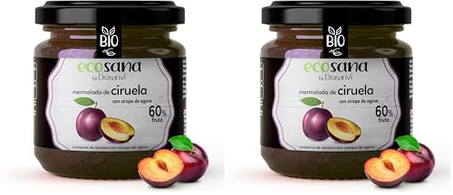 Drasanvi Mermelada Extra Ciruela S/Azucar Bio 260G Ecosana 260 g (Paquete de 2)