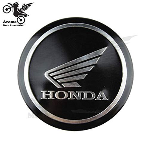 [Lot de 4] Hirondelle Bleue® Autocollant Stickers 3D en métal diamètre 5,5cm Compatible avec Moto Scooter Honda CBR CBF Varadero, Produit expédié depuis la France Cover