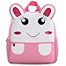 BAIGIO Mochila Infantil Kindergarten,Pequeñas Mochilas Bolsas Escolares de Dibujos Animados Animales para Niñas Primaria Linda Bolso Bebe Guarderia Preescolar para 2-7 Años (Conejo, 26 * 10 * 32cm)