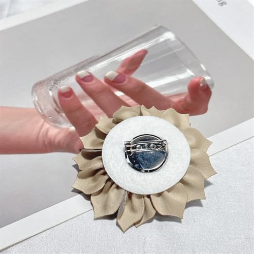 Image of Elegant Leather Peony Flower Brooch Pin for Women Men Handmade Dainty Imitation Leather Rose Floral Brooches Lapel Pins Glossy Wedding Holiday Christmas Dress Accessories Jewelry Gift