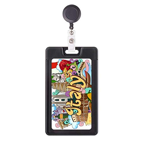 Porte-badge rétractable pour le bureau accessoire de transport look Italie moderne et créatif