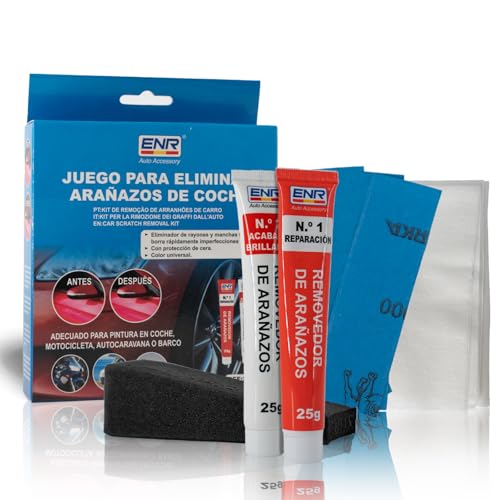 Enerfero Reparador de arañazos,Pulimento Coche Arañazos,Aporta Brillo y Protección,Restos de Pintura y Manchas Persistentes,Fácil Aplicación,50g