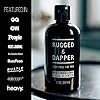 RUGGED & DAPPER Daily Power Scrub | 8 oz | Premium Exfoliating Mens Face Wash | Deep Cleans + Prevents Breakouts | Face Wash Men's | Natural Ingredients | Made in USA