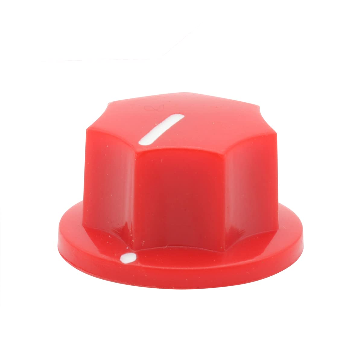 ROZILO 10PCS 20mm x 11.5mm MXR Style Brass Insert Skirted AMP Knobs Effect Pedal Knobs Red