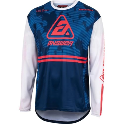 Answer Racing 447375 Men's A23 Arkon Trials Jersey: Blue/White/Red, M