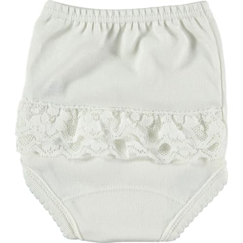 Babidu 2103 Braguita Bebe Volante puntilla Ropa de Bautizo, Beige (Beige 4), 92 (Tamaño del Fabricante:24) Unisex bebé