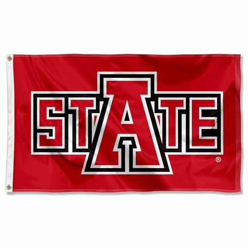 Arkansas State Red Wolves State Logo 3x5 Grommet Flag