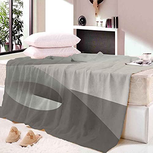 Couverture sofa 3D imprimé gris en flanelle douce et légère - 4