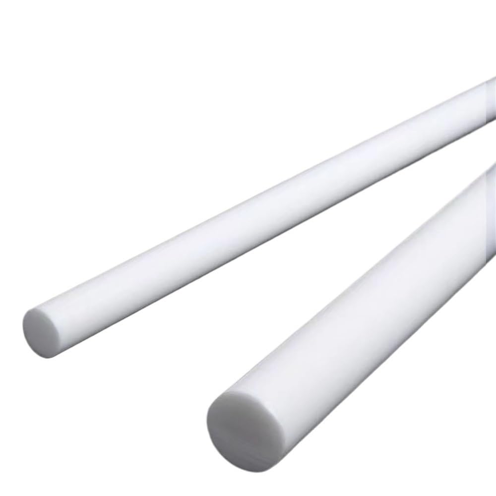 Barra de politetrafluoroetileno, varillas de plástico PTFE blancas de 5mm a 100mm de diámetro, varillas redondas sólidas de plástico PTFE DIY 1 ud.(500MM*30MM)