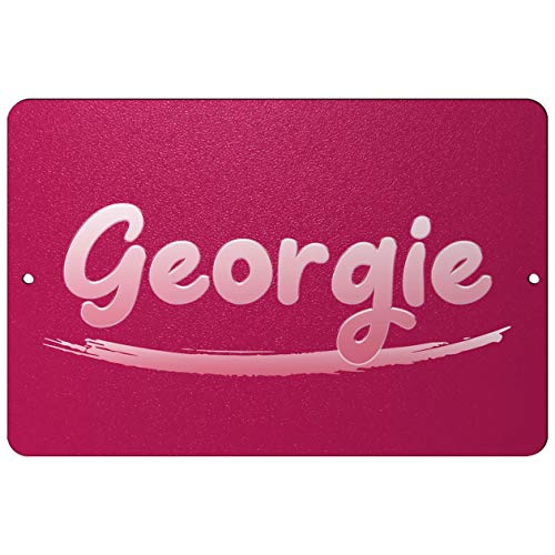 Makoroni - Georgie Female Name 12x18 inc Aluminum Decorative Wall Street Sign