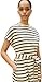 Tommy Hilfiger Damen Kleid Gold Button Jersey mit Gürtel, Mehrfarbig (Country Ivory/Dark Night Navy STP), S
