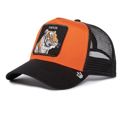 Image of Goorin Bros. Trucker Hat for Men and Women, Orange (The Fierce Tiger), One Size