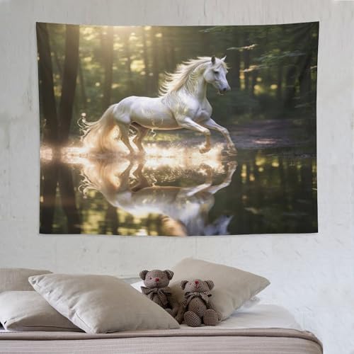 Cheval tapisserie murale en polyester 150x200 cm pour decoration salon