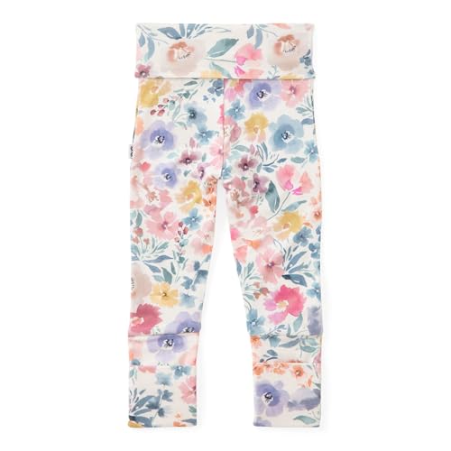 Image of Little Sleepies Newborn Leggings for Girls & Boys, Soft Viscose from Bamboo Leggings w/Fold Over Leg Cuffs, Baby Pants