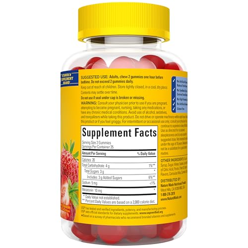 Nature Made Melatonin 10 mg per Serving Gummies, 70 Melatonin Gummies - image 7